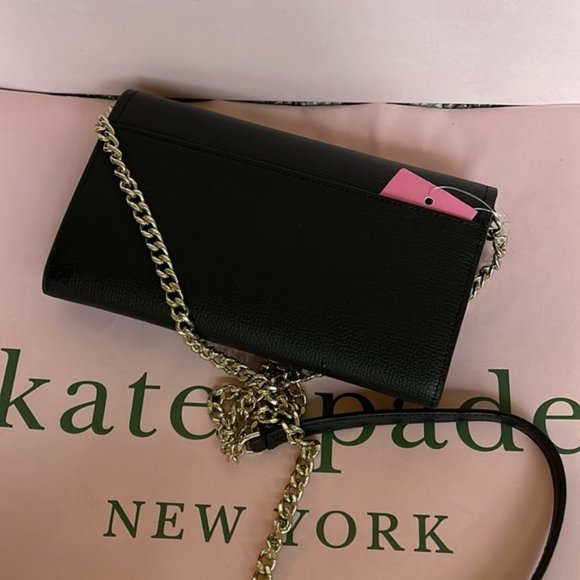 Kate Spade Chain Wallet Crossbody Clutch Black - Picture 16 of 16